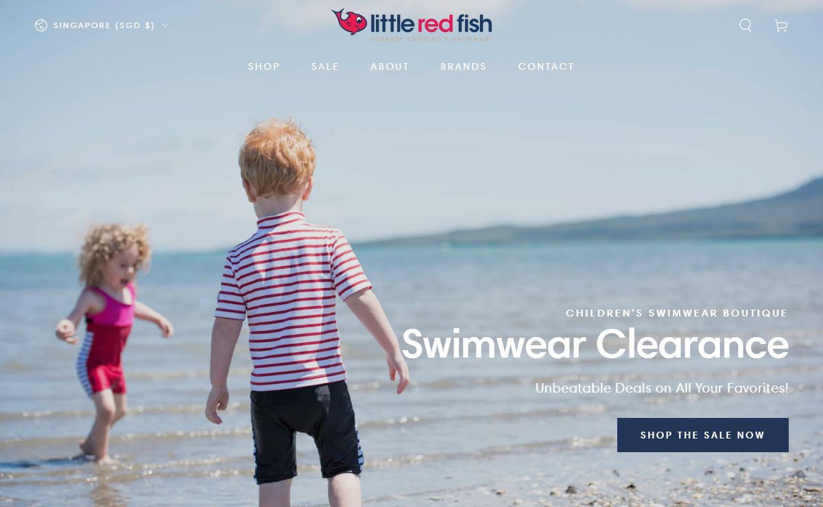 Little Red Fish. Sun Safe Childrens Swimwear Designed in New Zealand.