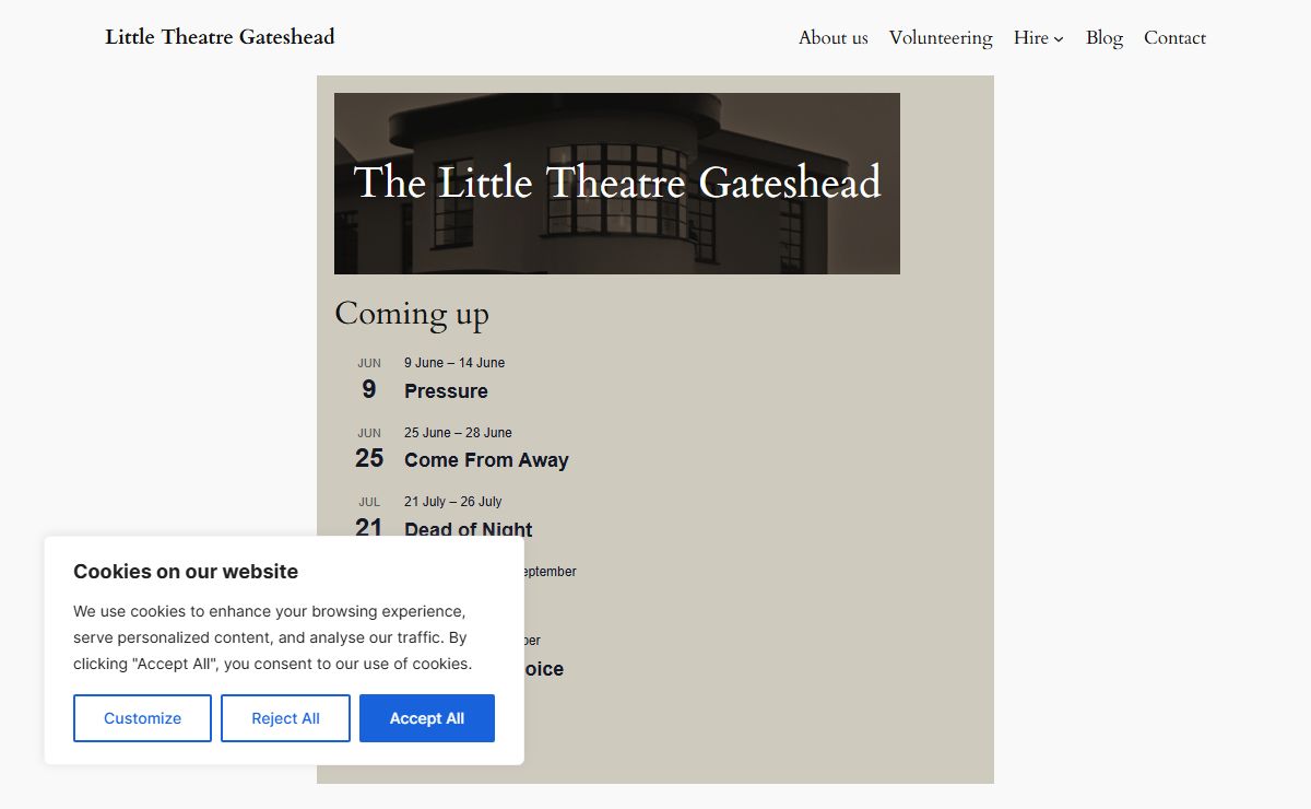 Little Theatre Gateshead – Proud to be the permanent home of The Progressive Players