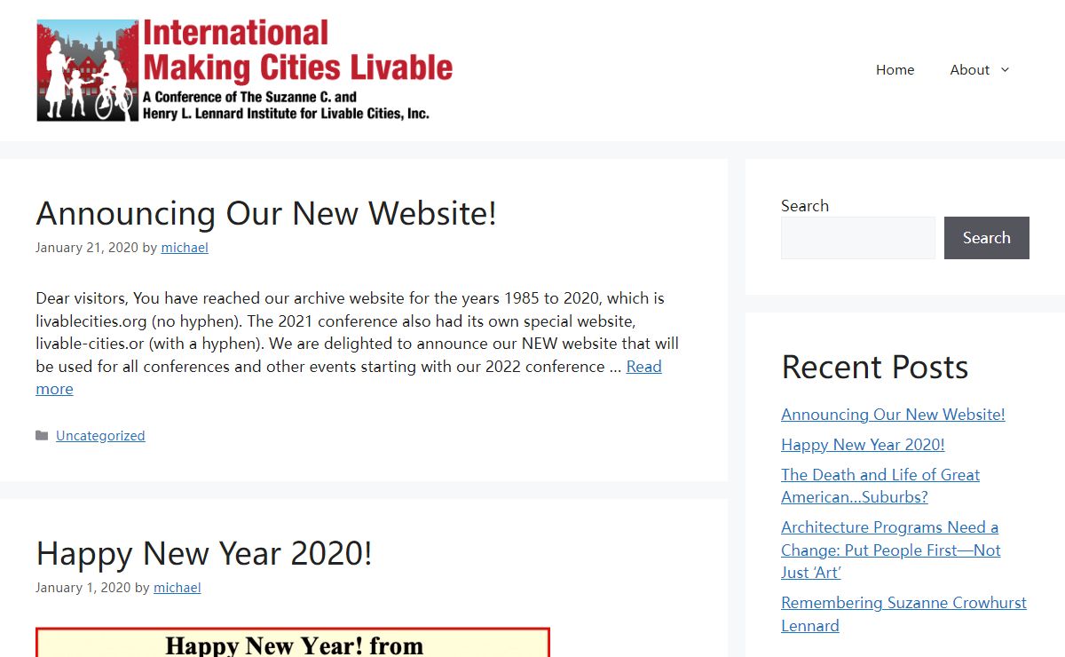 International Making Cities Livable – A Conference of The Suzanne C. and Henry L. Lennard Institute for Livable Cities, Inc.