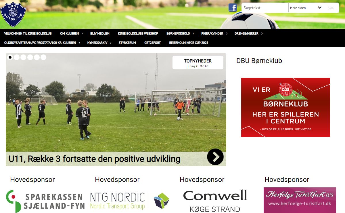 Køge Boldklub officielle hjemmeside - Velkommen