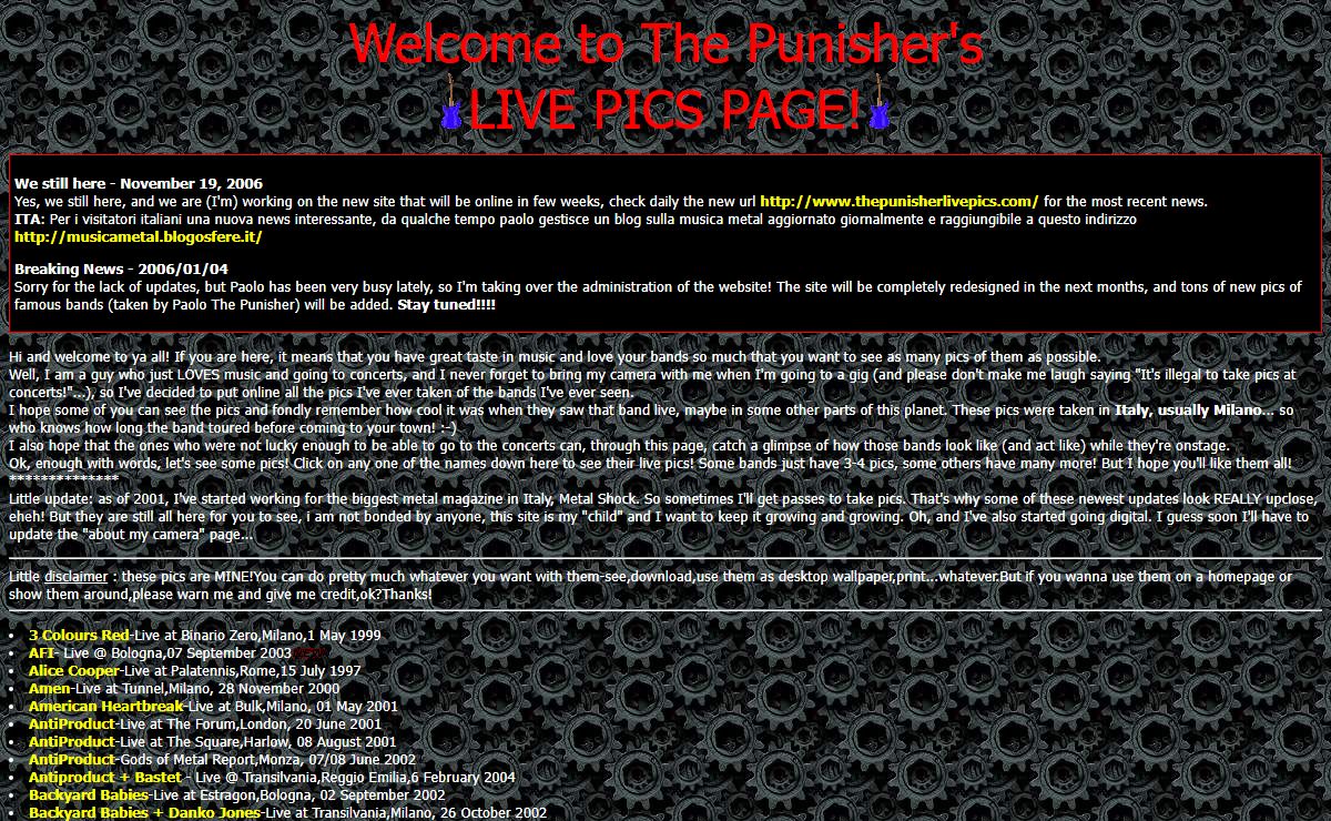 The Punisher's LIVE PICS!