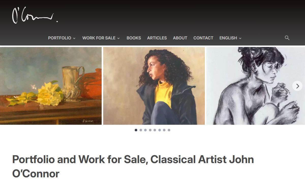 Portfolio and Work for Sale, Classical Artist John O'Connor - John O'Connor