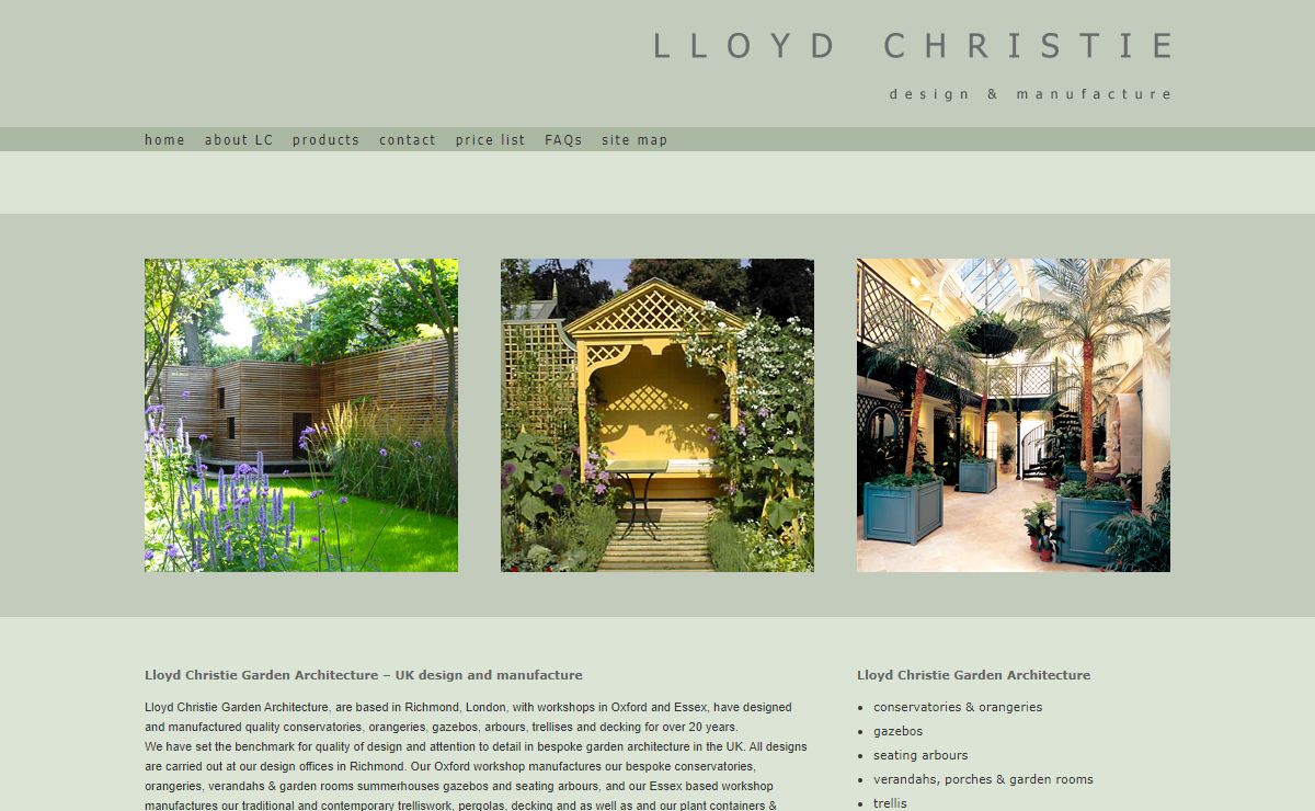 Lloyd Christie Garden Architecture Richmond, London - bespoke conservatories, orangeries, arbours, gazebos, verandahs, trellis & decking: UK