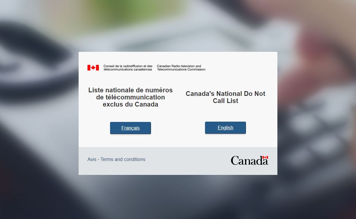 Liste nationale de numéros de télécommunication exclus / National Do Not Call List | DNCL
