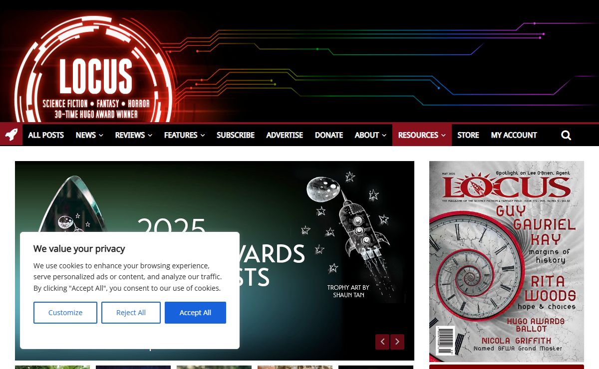 Locus Online – The Magazine of the Science Fiction and Fantasy Field