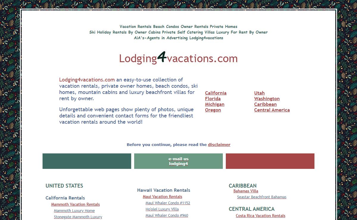 AiA's Luxury Vacation Rentals Homes Beach Condos Villas and Mountain Cabins By Owner