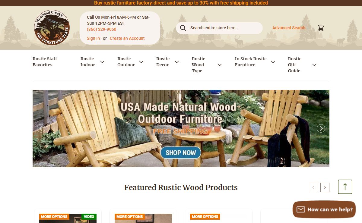 Rustic Log Furniture for Cabin & Lodge Decor | Shop Quality Log Furniture For Inside & Outside at Log Furniture Place