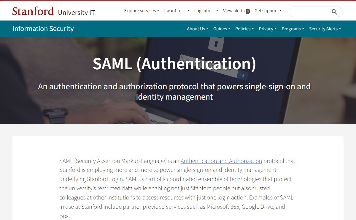 SAML (Authentication) | University IT