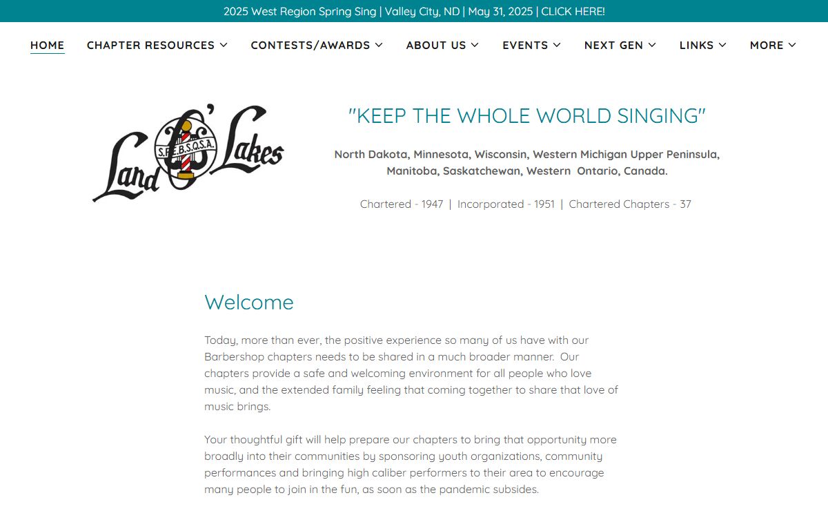 Land O' Lakes District of the Barbershop Harmony Society