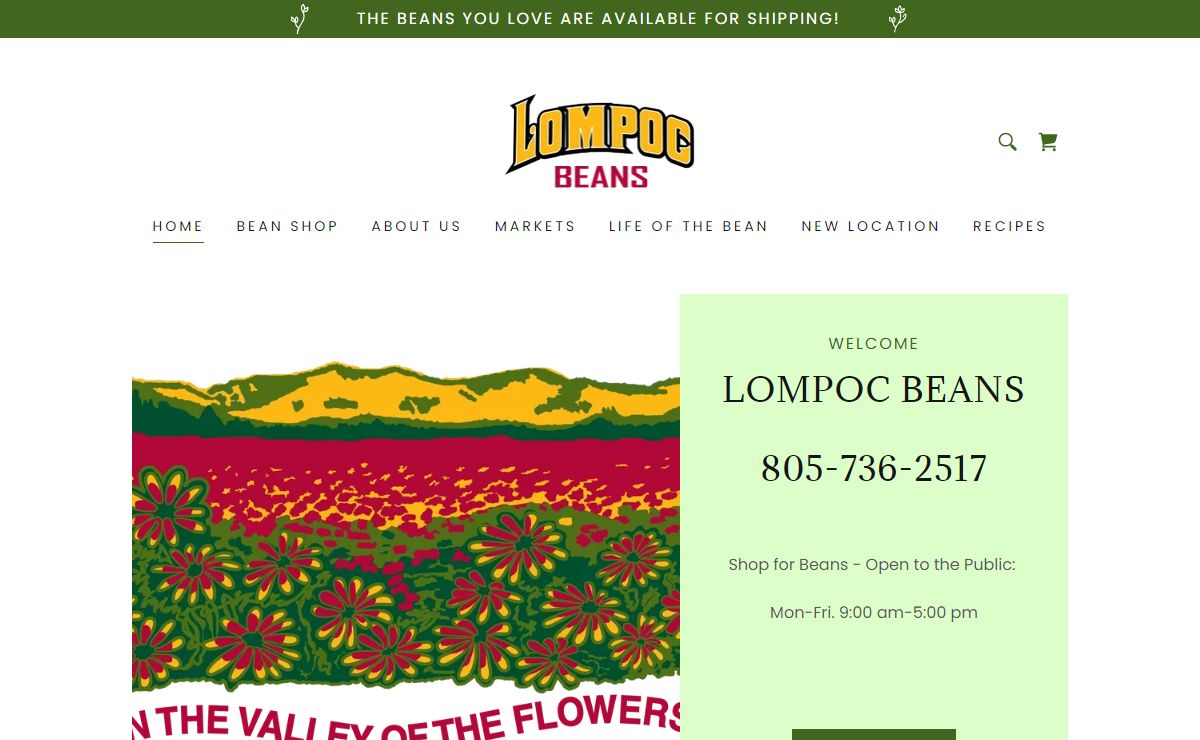 Lompoc Beans - Beans, Dry Beans, Heirloom Beans