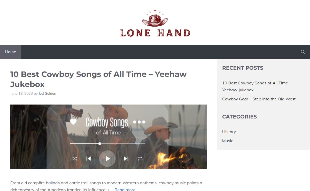 Lone Hand - Western Spirit