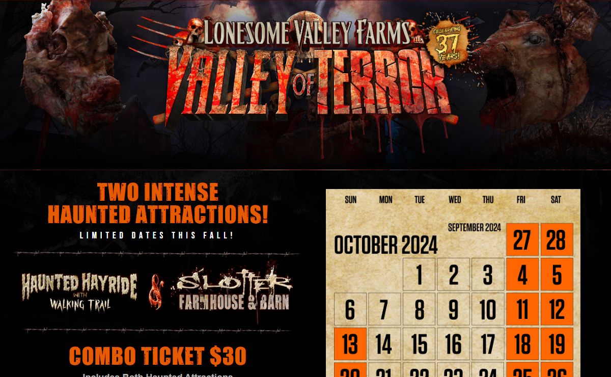 Lonesome Valley Farms – Valley of Terror – This Halloween visit Lonesome Valley Farms Valley Of Terror in Greenburg Pennsylvania, Autumn fun for the entire family.