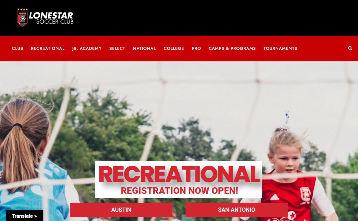 Lonestar SC – Be the best youth soccer club in the nation while developing good people.