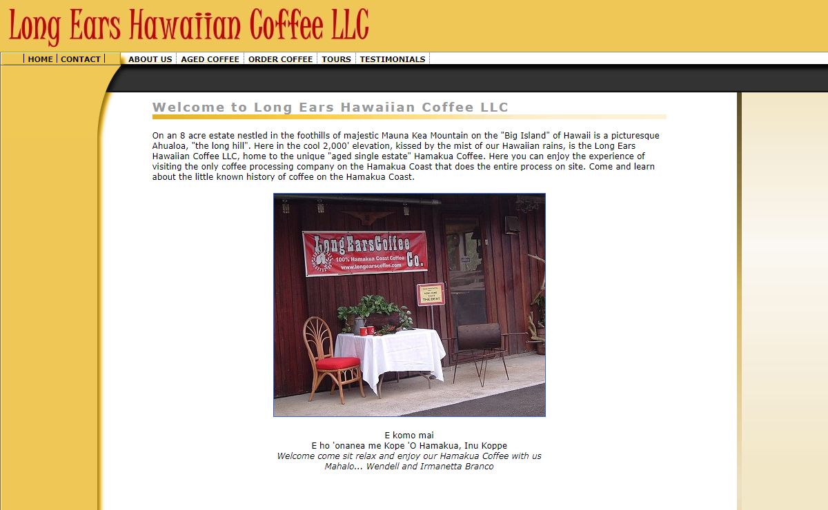 Long Ears Hawaiian Coffee - Aged Single Estate Gourmet Coffee from the Big Island of Hawaii