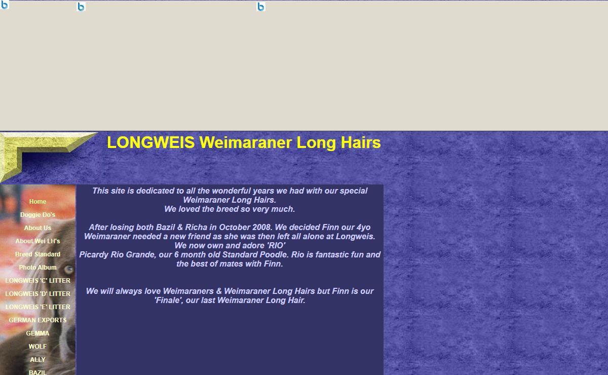 LONGWEIS Weimaraner Long Hairs