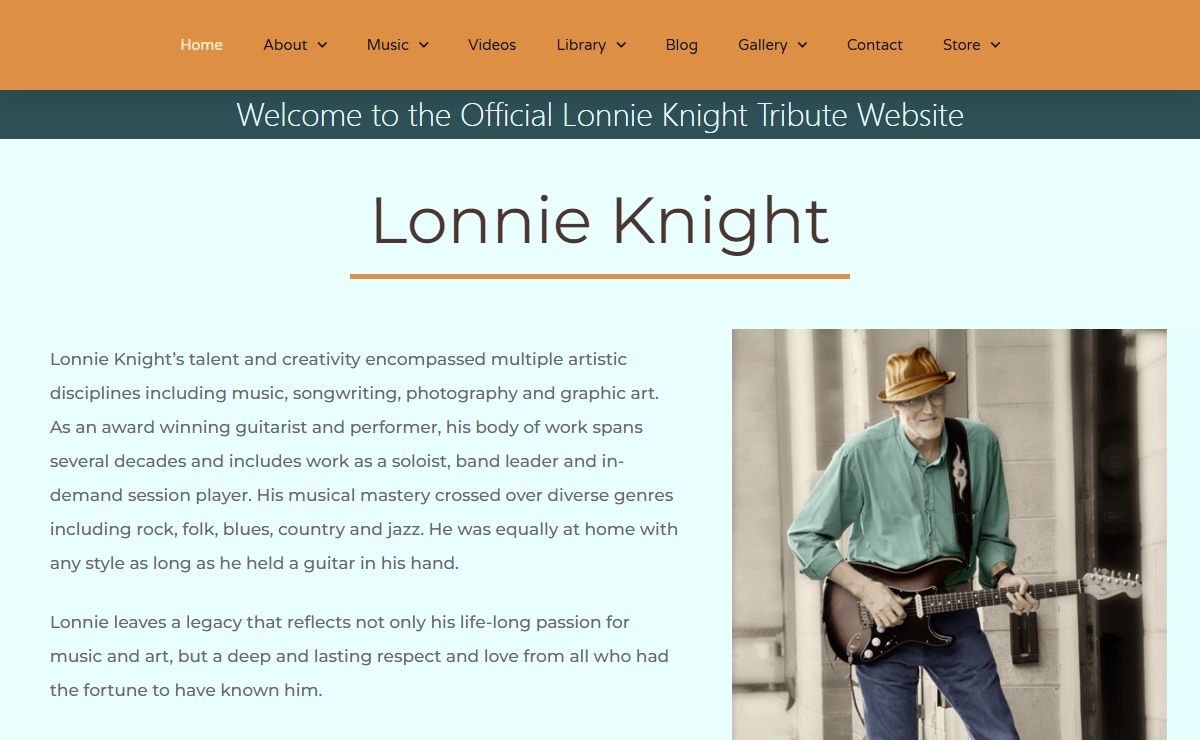 lonnieknight.com – The Official Site of Legendary Musician, Singer-Songwriter and Performer Lonnie Knight