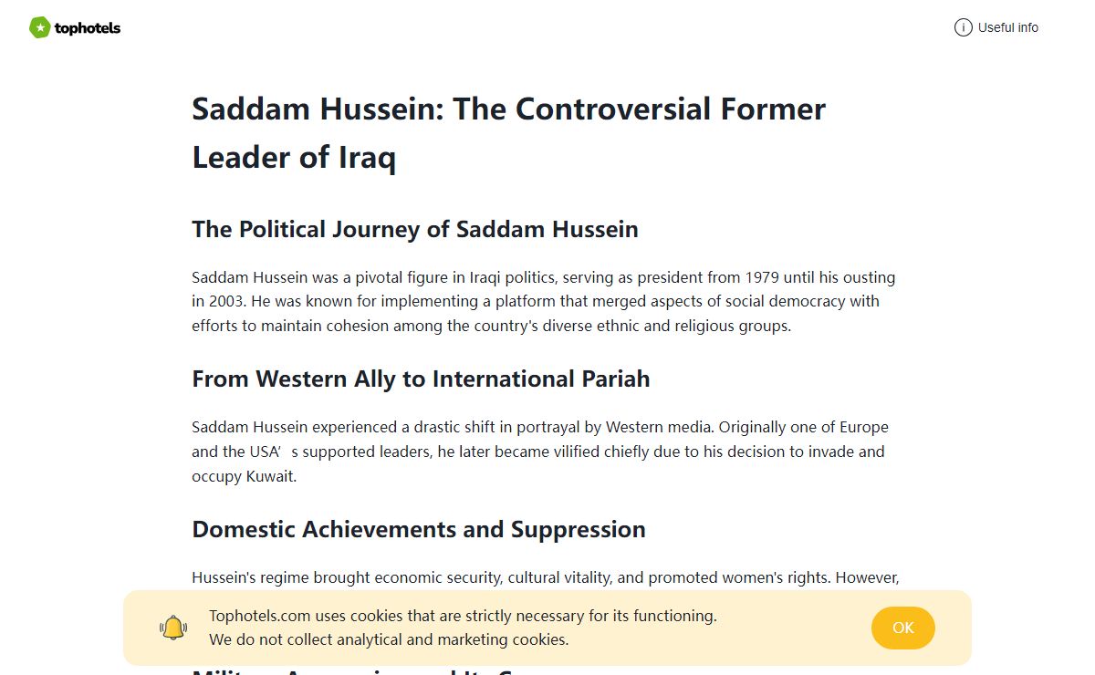 Saddam Hussein: The Controversial Former Leader of Iraq