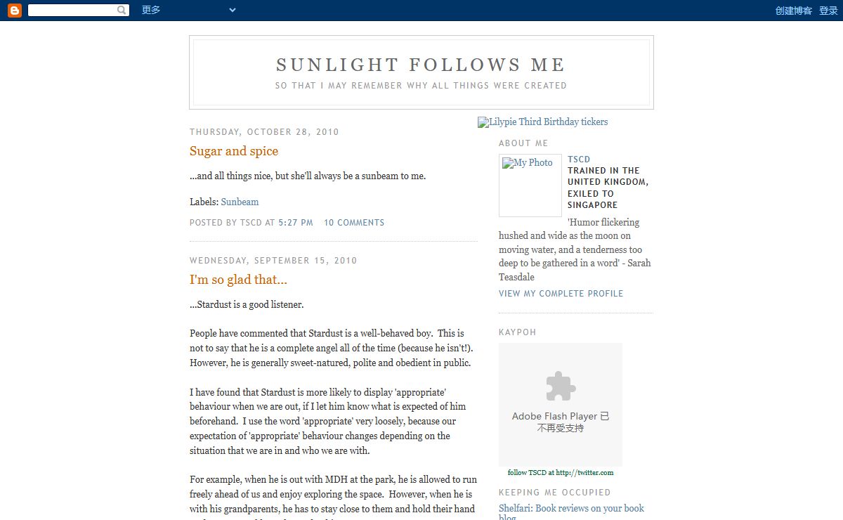 Sunlight follows me