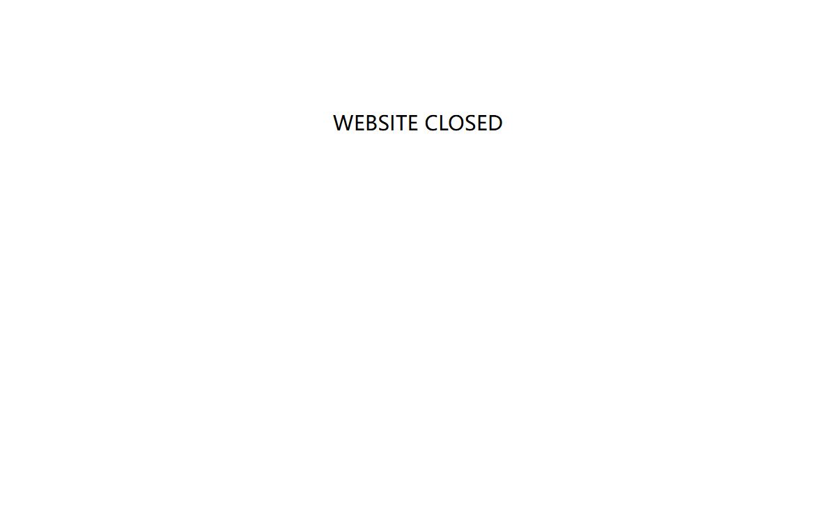 WEBSITE CLOSED