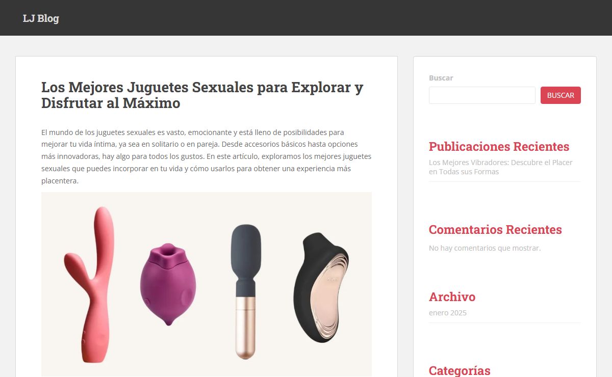 Los Mejores Juguetes Sexuales para Explorar y Disfrutar al Máximo - LJ Blog