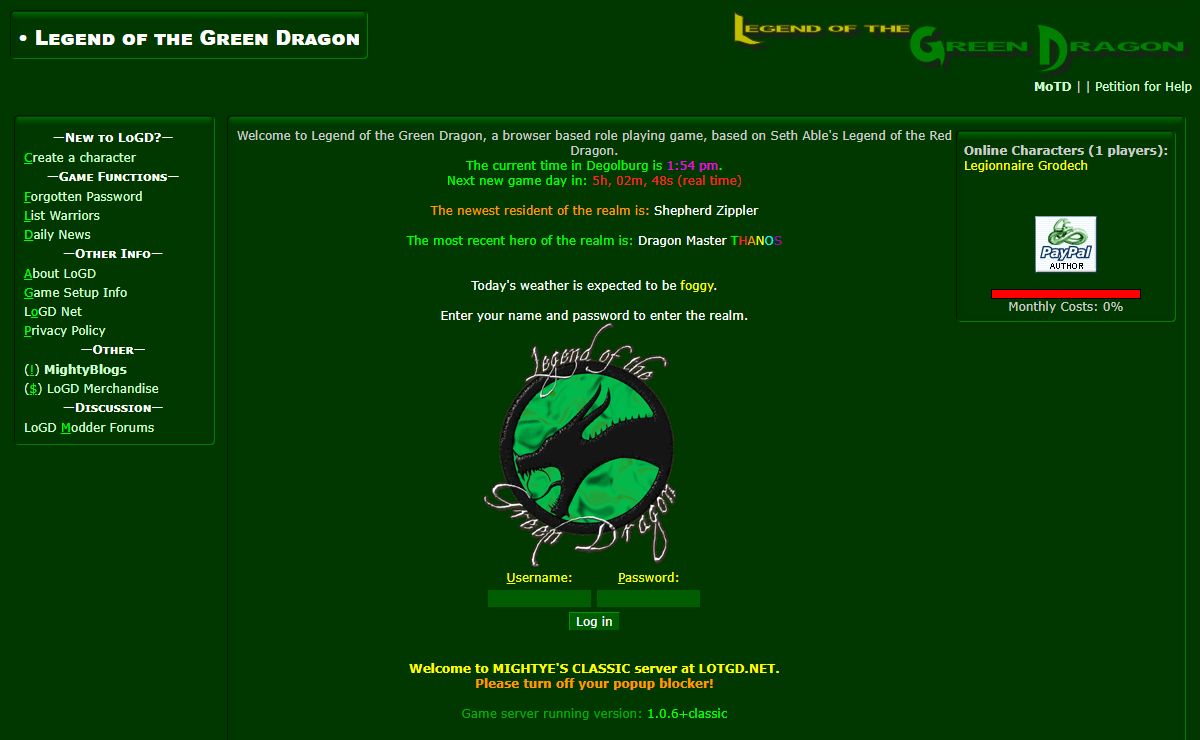 Legend of the Green Dragon
