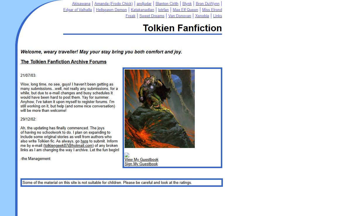 Tolkien Fanfiction