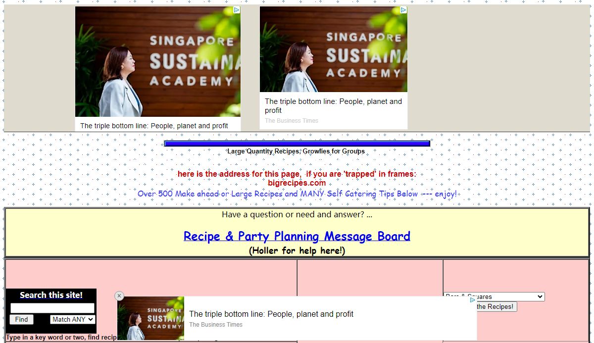 large quantity recipes, Dayle's Growlies for Groups