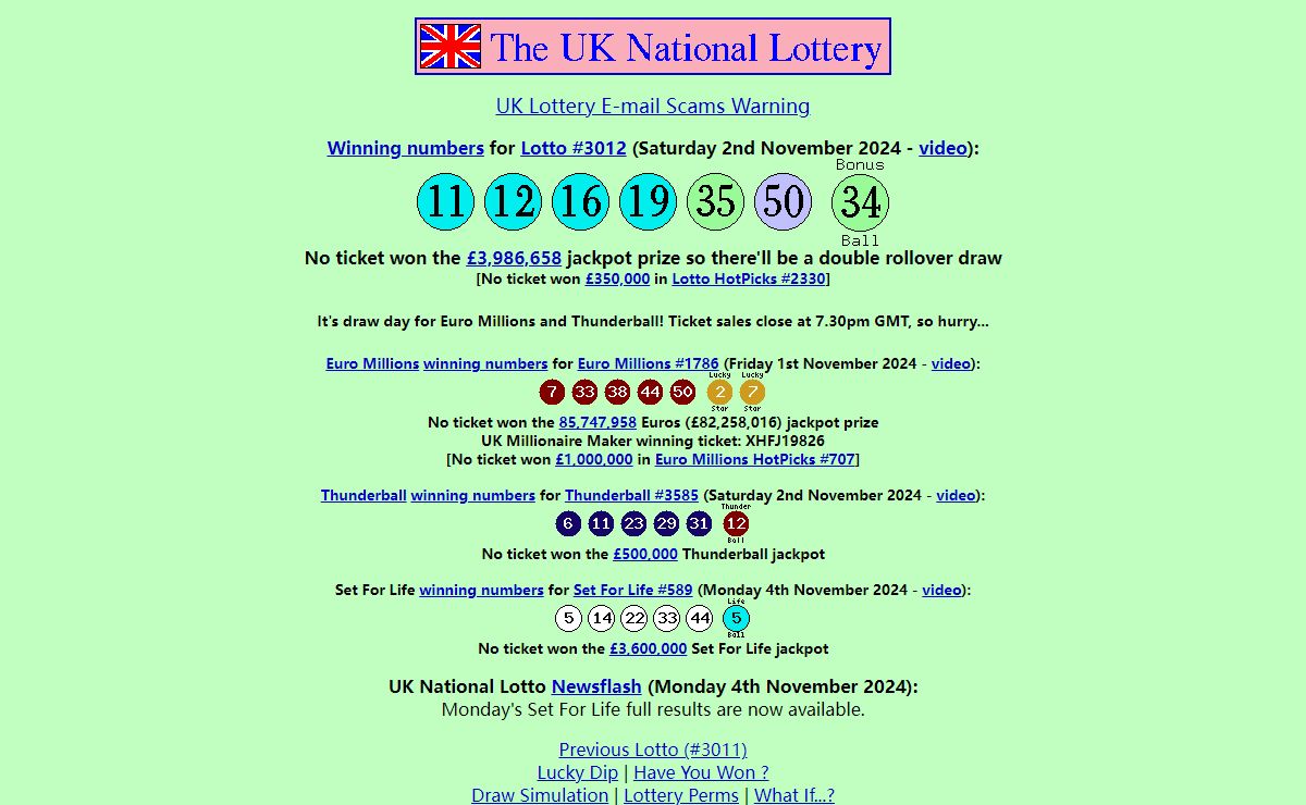 The UK National Lotto