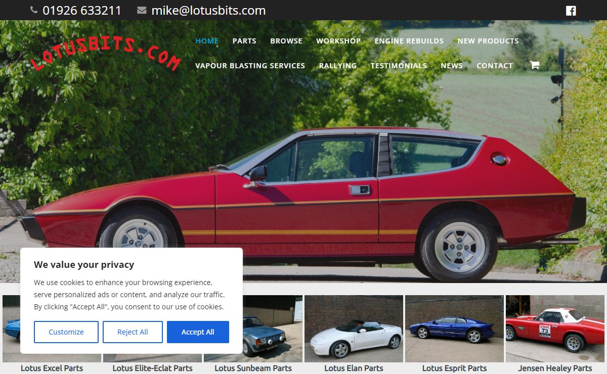 Lotus Parts | Lotus Elite | Lotus Esprit | Lotus Excel | Parts Supplier