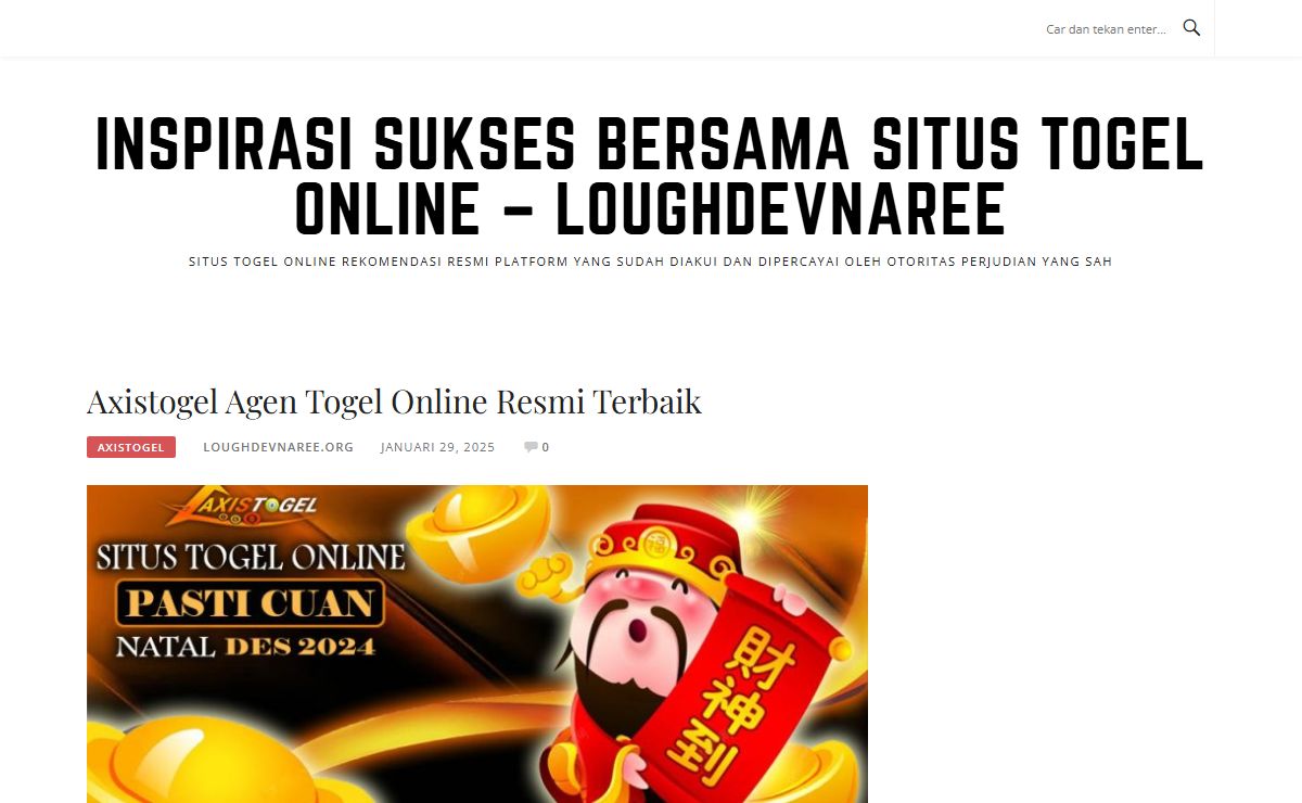 Inspirasi Sukses bersama situs Togel Online - loughdevnaree