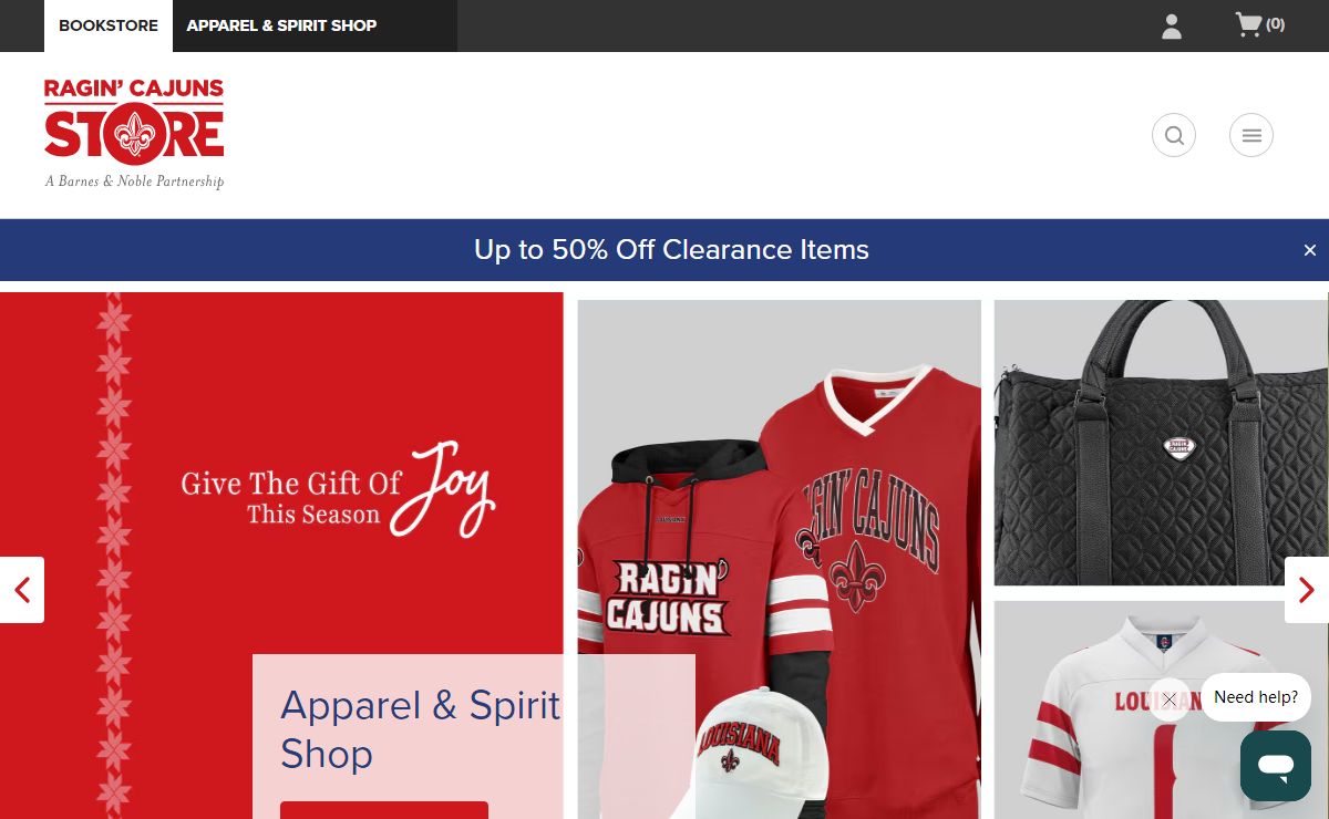 Apparel, Gifts & Textbooks | University of Louisiana at Lafayette