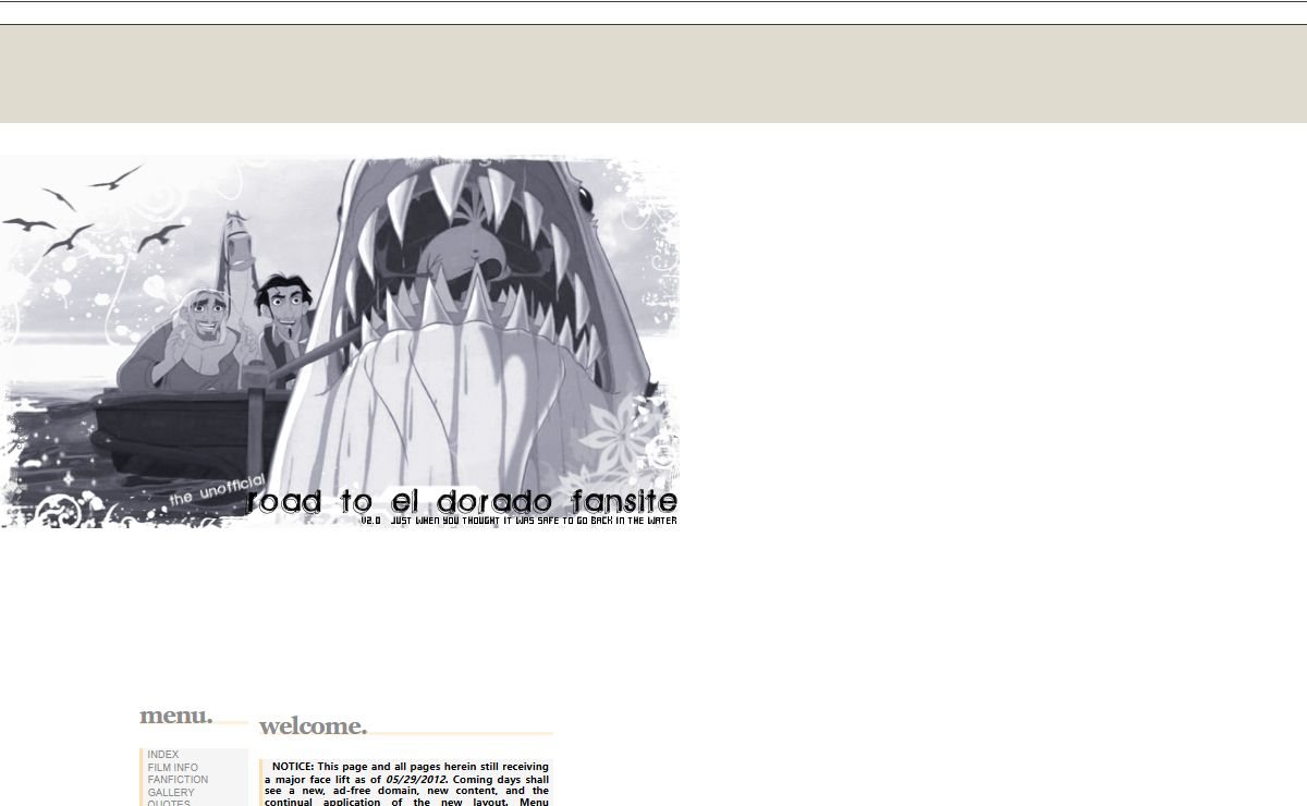 the unofficial road to el dorado fansite. [marvelousity since The Year 2000]