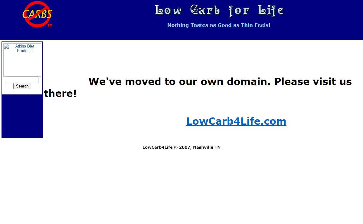 LowCarb4Life.sugarbane.com has it's own domain now. We've moved!