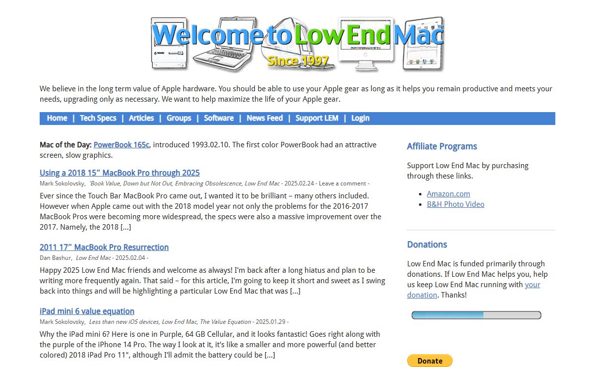 Low End Mac: Make the most of your Apple gear