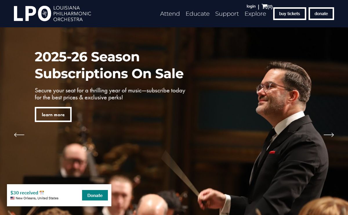 Louisiana Philharmonic Orchestra Classical Concerts | Official website