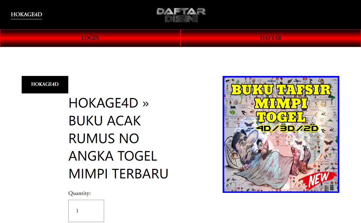 HOKAGE4D » BUKU ACAK RUMUS NO ANGKA TOGEL MIMPI TERBARU