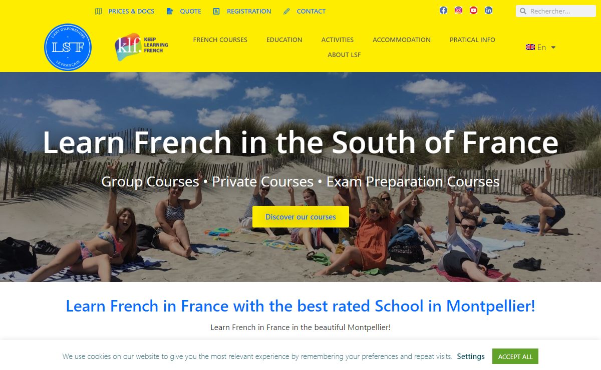 Learn French in France - LSF, French School in Montpellier