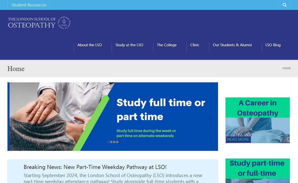 London School of Osteopathy | Osteopathy Degree courses