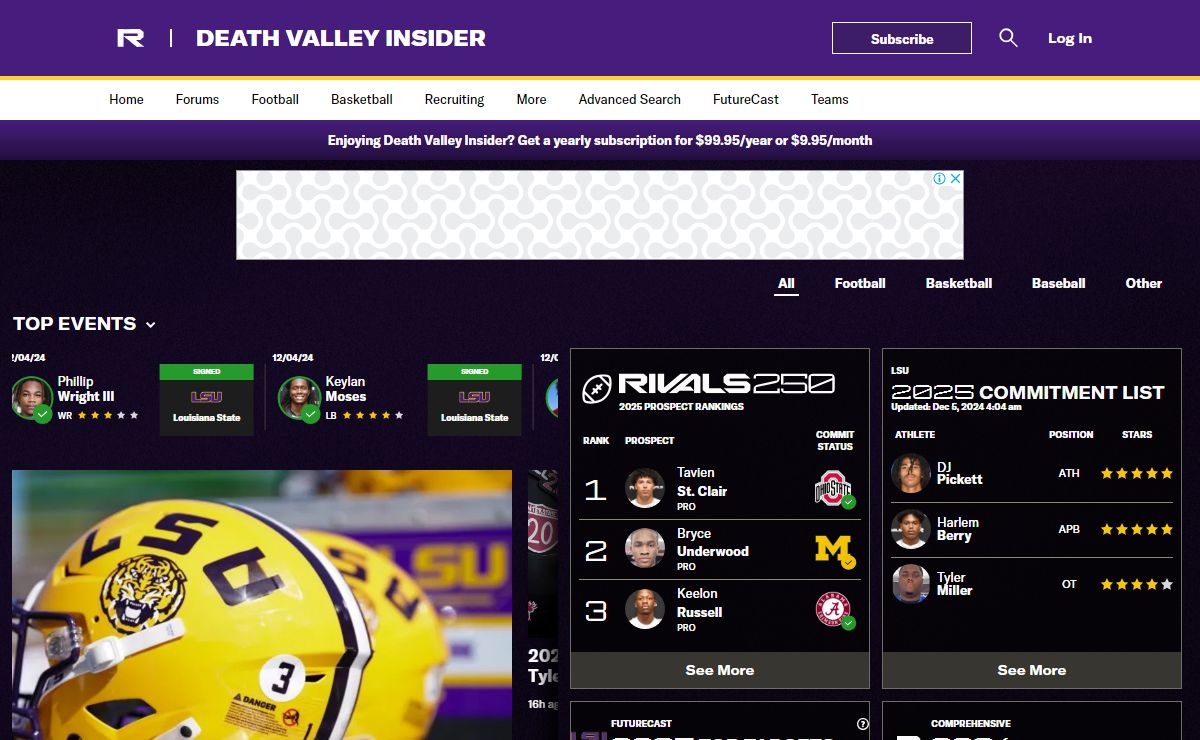 Death Valley Insider: LSU Tigers Football & Basketball Recruiting