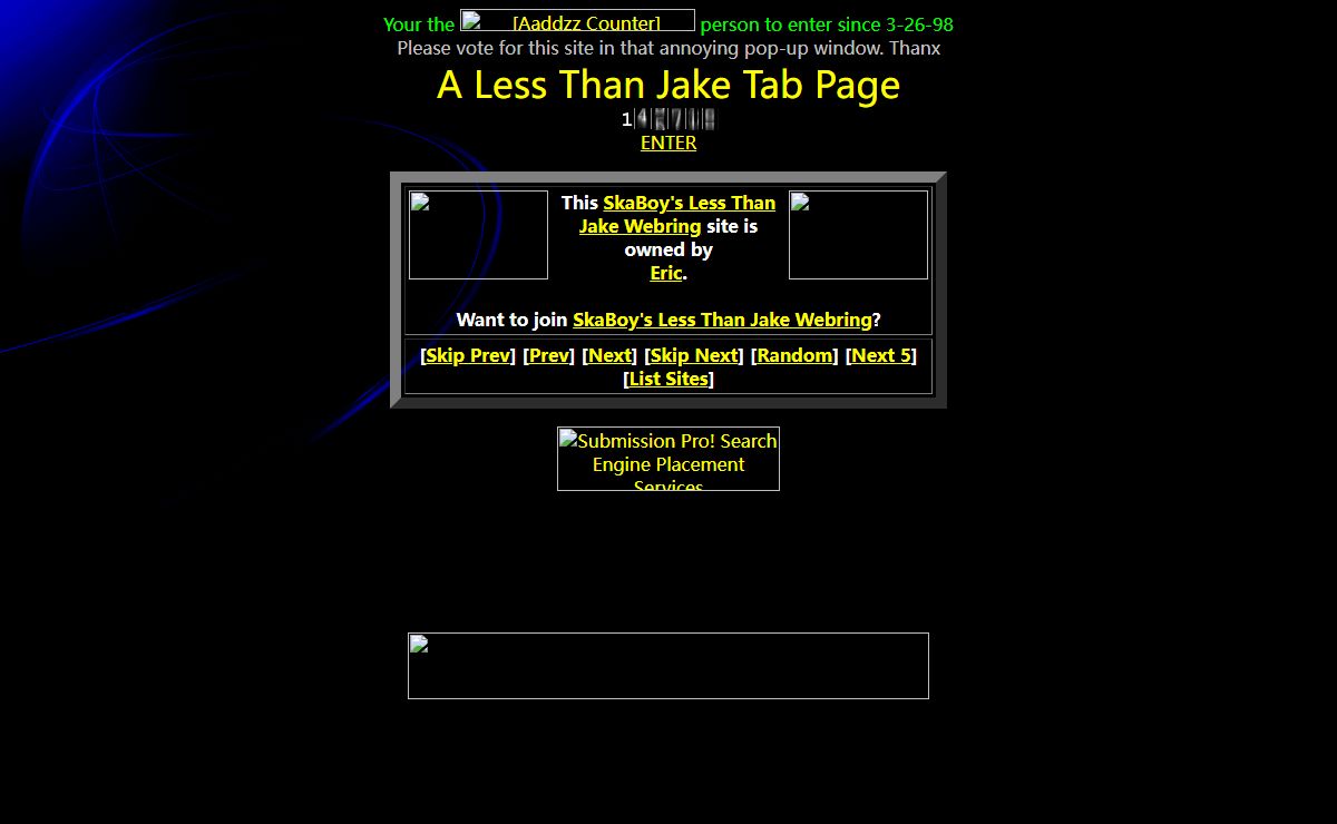 A Less Than Jake Tab Page