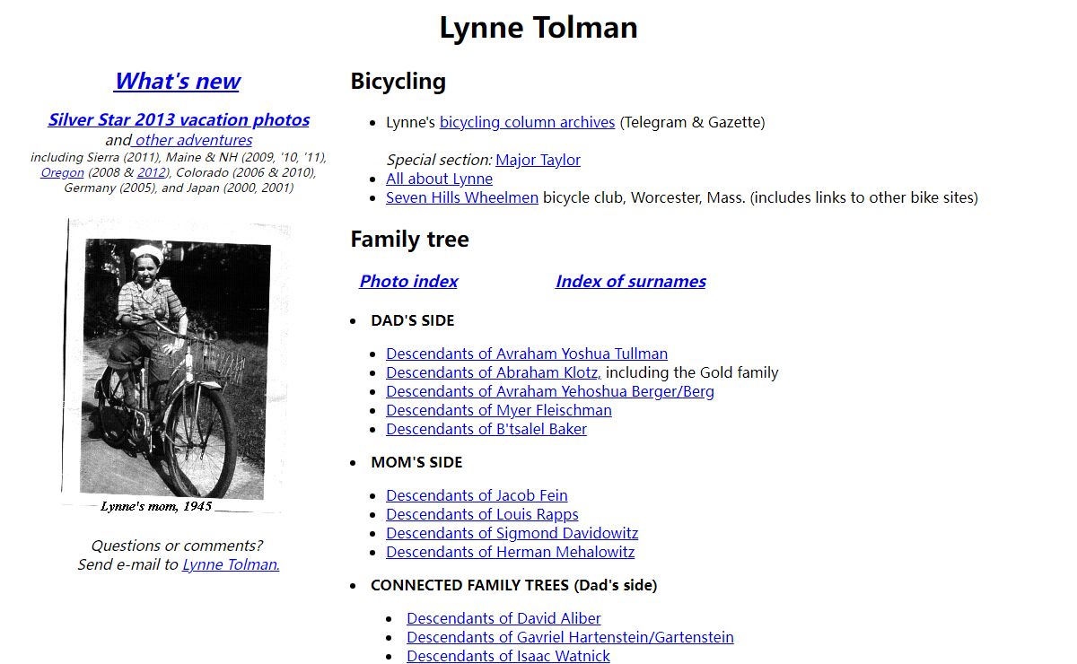 Lynne Tolman's home page