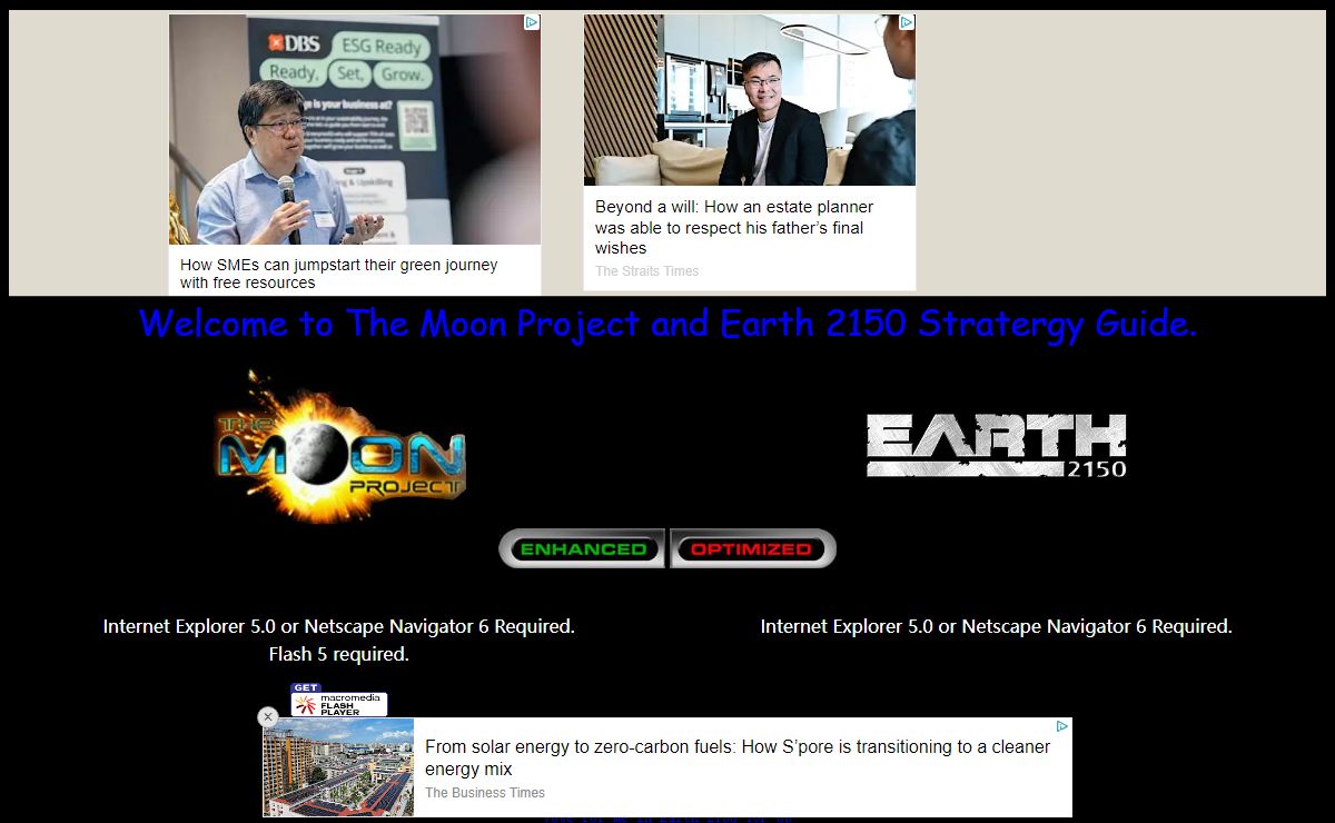 The Moon Project and Earth 2150 stratergy guide.