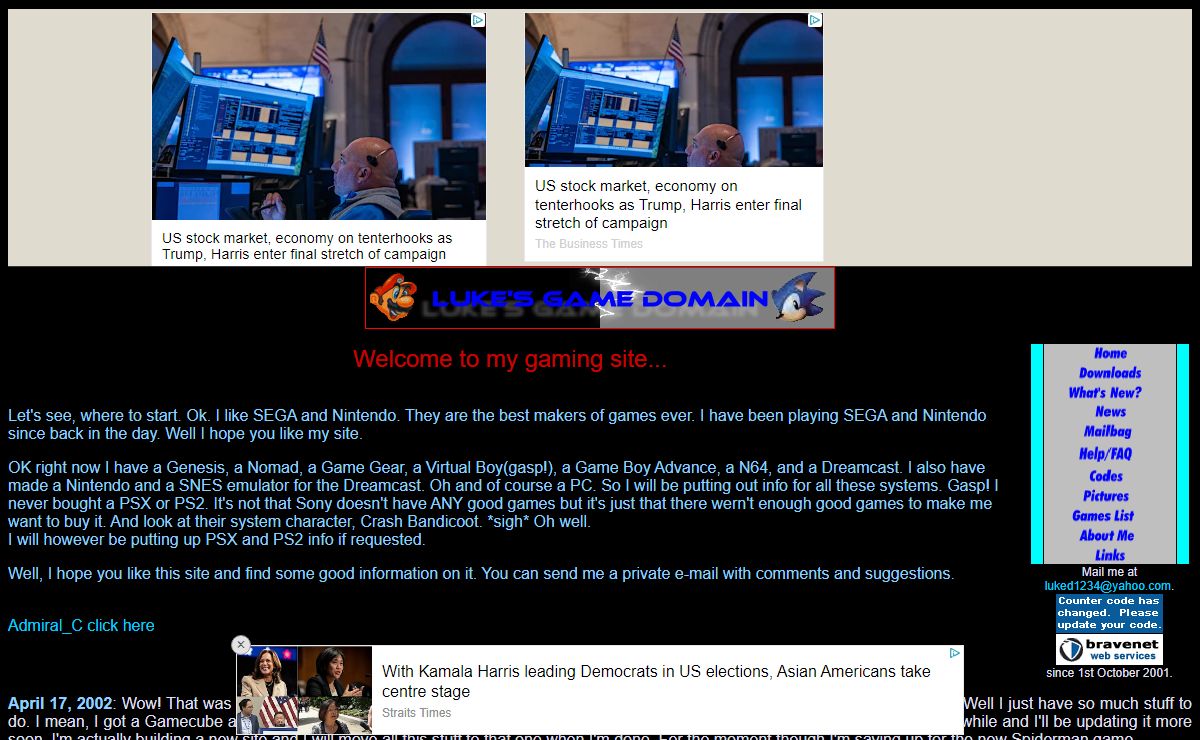 Luke's Game Domain--The place for all your gaming needs