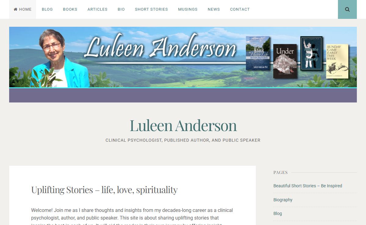 Uplifting Stories – life, love, spirituality - Luleen Anderson