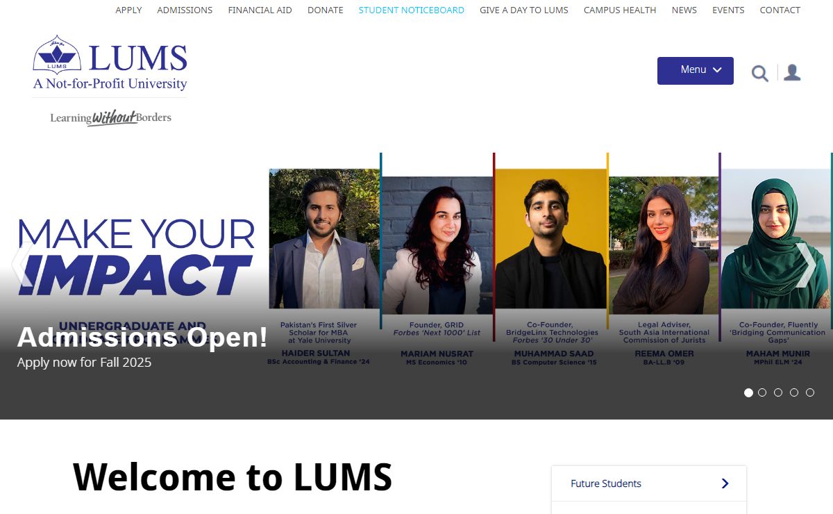 Welcome to LUMS | LUMS