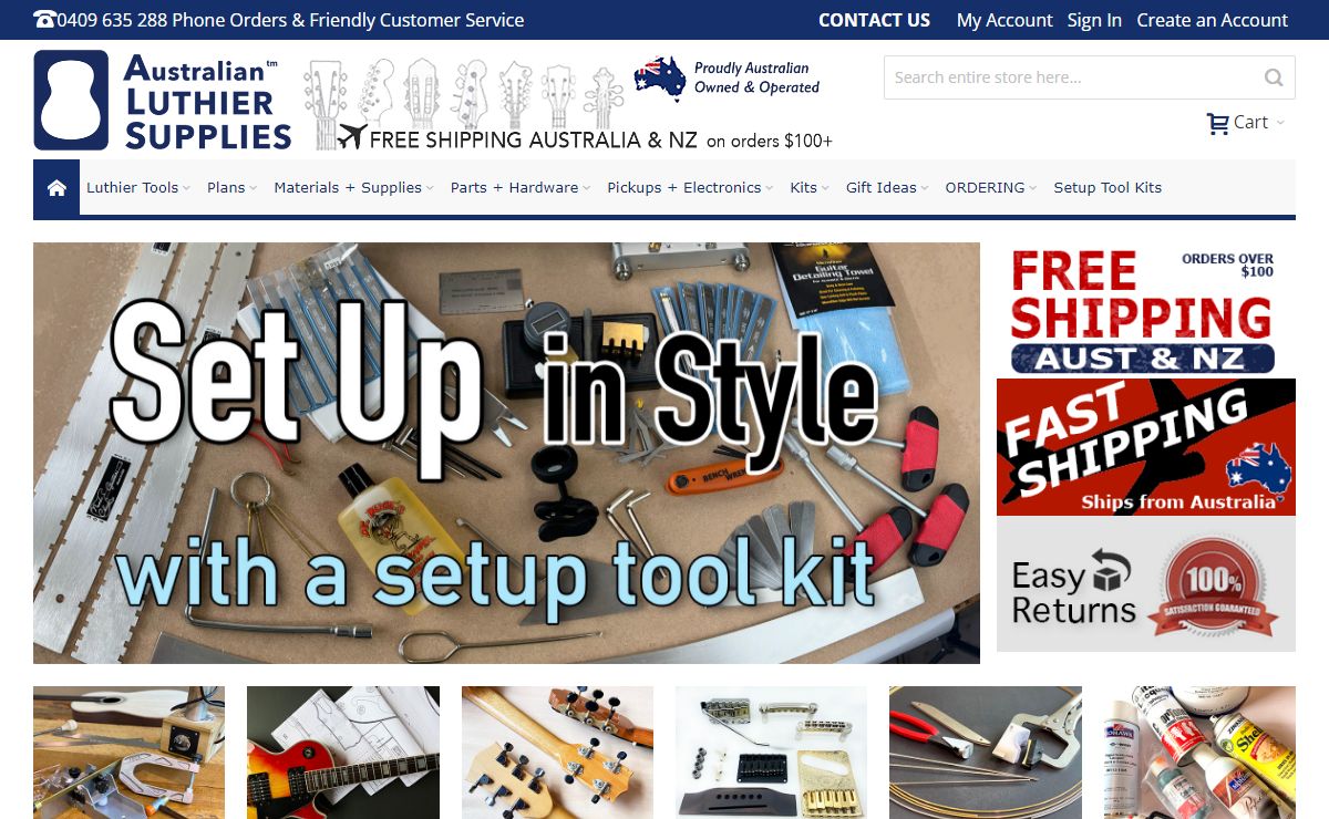 Australian Luthier Supplies: guitar making and repair supplies delivered fast