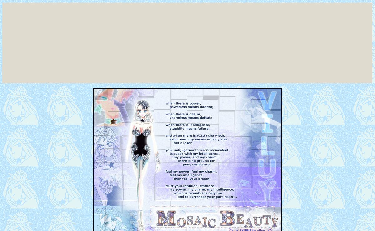Mosaic Beauty - a shrine to VILUY, the best of witches five