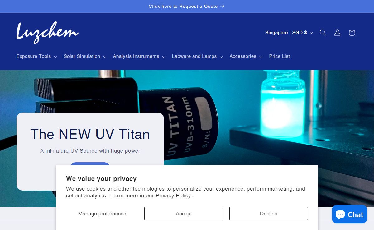 Luzchem Research, tools for photochemistry