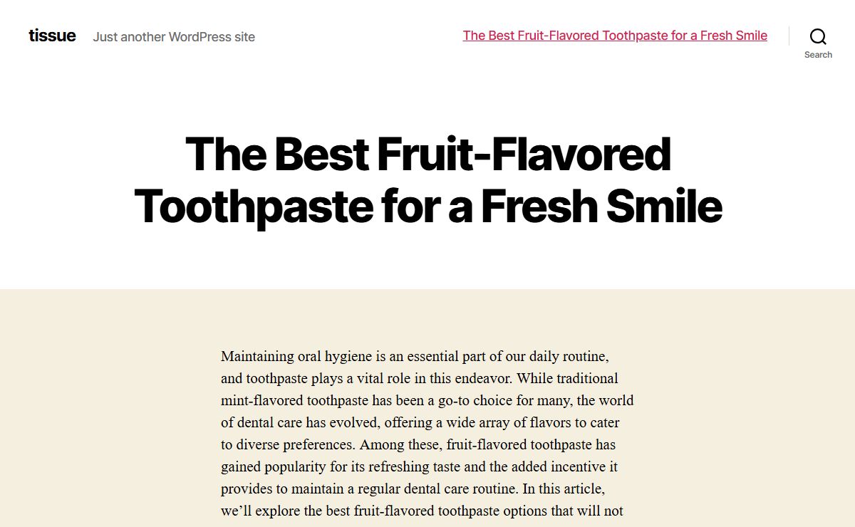 The Best Fruit-Flavored Toothpaste for a Fresh Smile - tissue