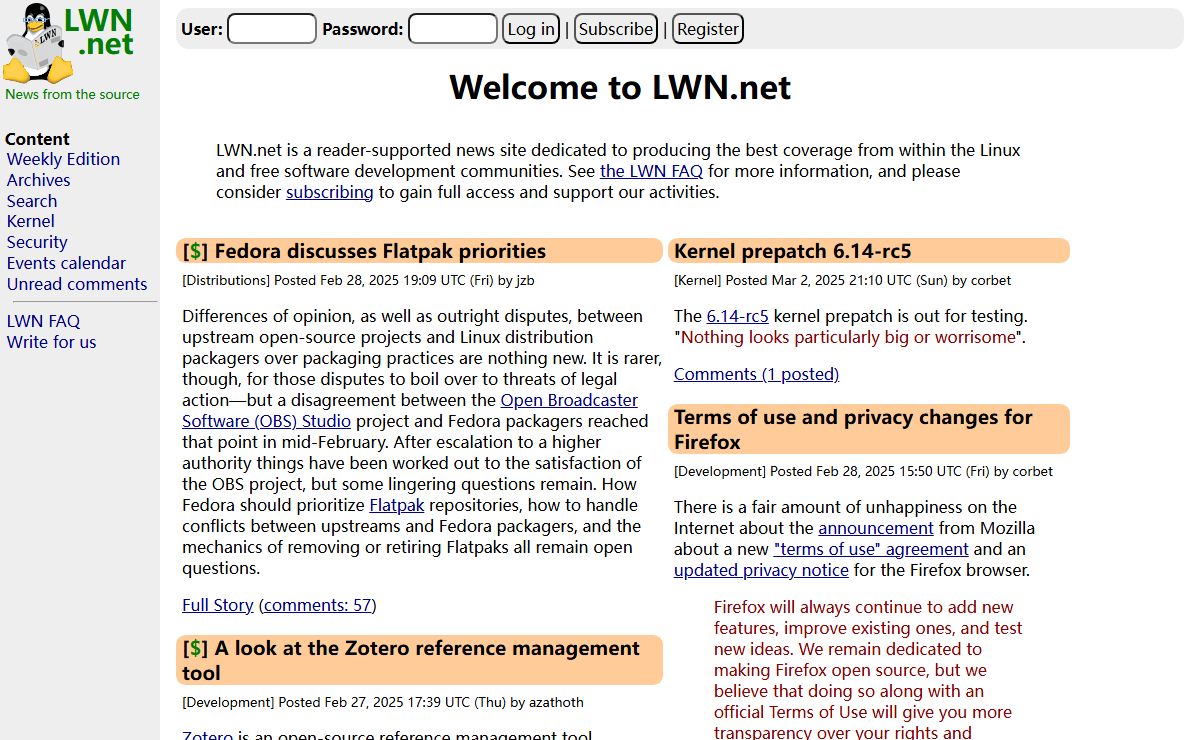 Welcome to LWN.net [LWN.net]